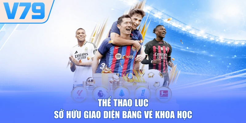 Thể thao LUC sở hữu giao diện bảng vé khoa học