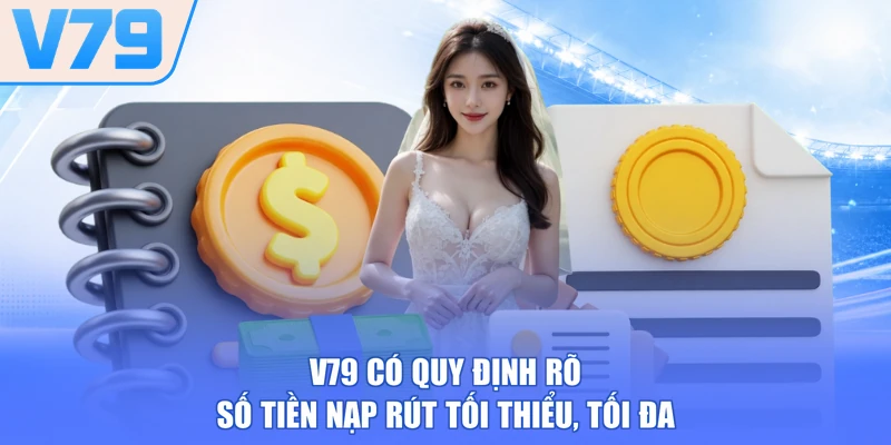 V79 có quy định rõ số tiền nạp rút tối thiểu, tối đa